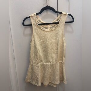 Elegant Cream Sleeveless Top